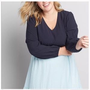 Lane Bryant Long sleeve multicolor maxi dress